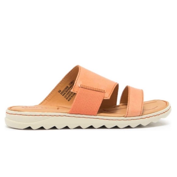 NIB Born Oceana Leather Slide Sandal Orange - Picture 10 of 15
